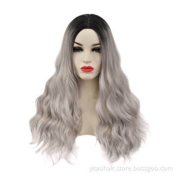 Wholesale  New Style  Water Ripple style Long Curly Hair Big Wave Wig